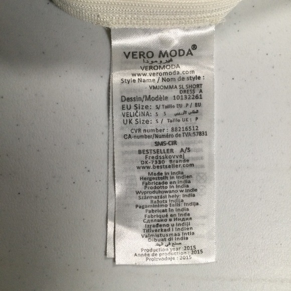 VERA MODA Midi Occasion Dress Off White with Lace Trim - Picture 10 of 10